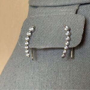 Sterling Silver and CZ Earrings